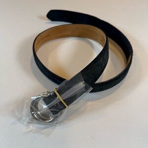 W. KLEINBERG Custom Suede Belt with O-ring Buckles Size 33 Brand New MSRP $210